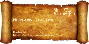 Muntean Szelina névjegykártya